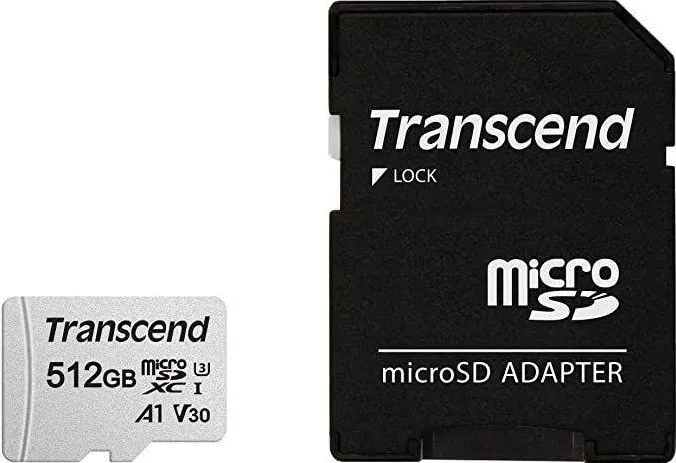 Card de Memorie Transcend 512GB microSD w/ adapter UHS-I U3 A1