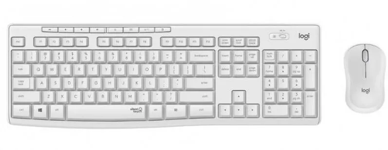 Kit Periferice LOGITECH MK295 SilentTouch Wireless Combo Off White