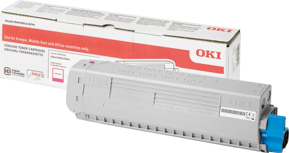 Toner imprimanta OKI Magenta 5000 pgs C824/834/844