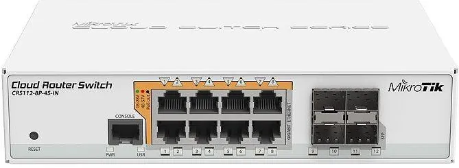 Switch MIKROTIK Gigabit CRS112-8P-4S-IN