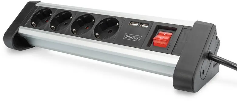 UPS Assmann 4-way office socket strip with 2x USB ports
