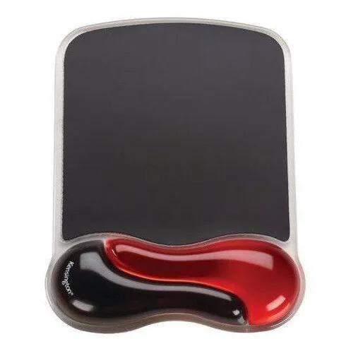 Mouse pad Kensington ergonomic Crystal Wave - gel, rosu-negru