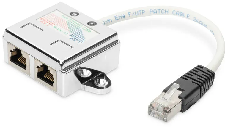 Assmann T-Adaptor RJ45 CAT5e 19cm 1xRJ45 M to 2xRJ45 F bulk
