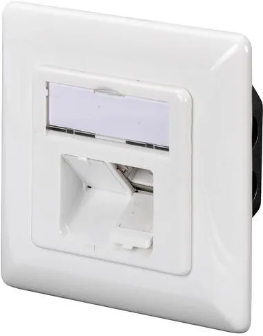Accesoriu Retea Assmann modular wall outlet 2xRJ45 white Cat6 fully shielded flush mount RAL 9010
