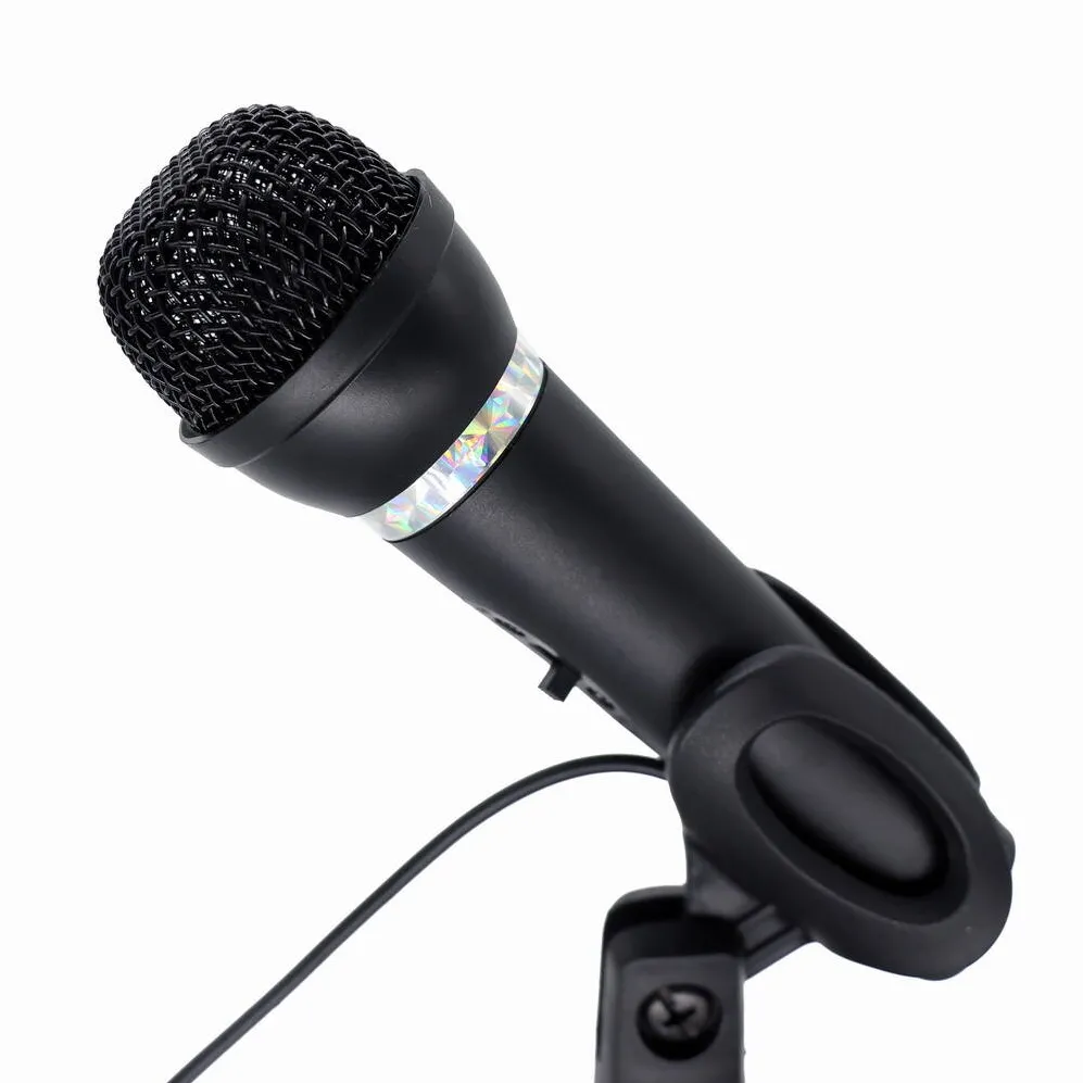 Microfon Gembird Condenser with desk-stand black
