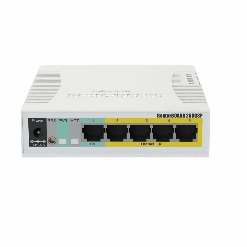 Switch MIKROTIK CSS106-1G-4P-1S 5x RJ45 1000Mb/s 1x SFP 4x Passive PoE