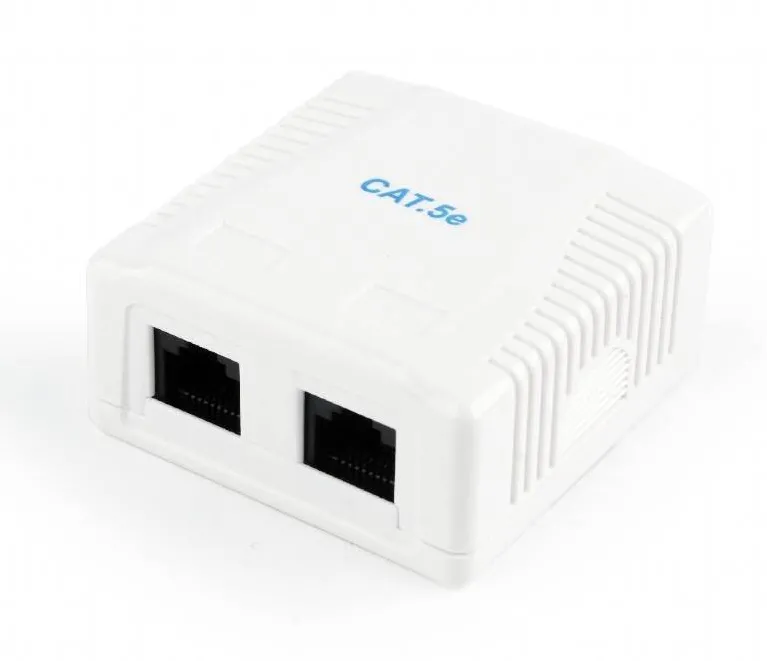 Adaptor Gembird NCAC-2U5E-01 CAT5E UTP 2-port surface mount box
