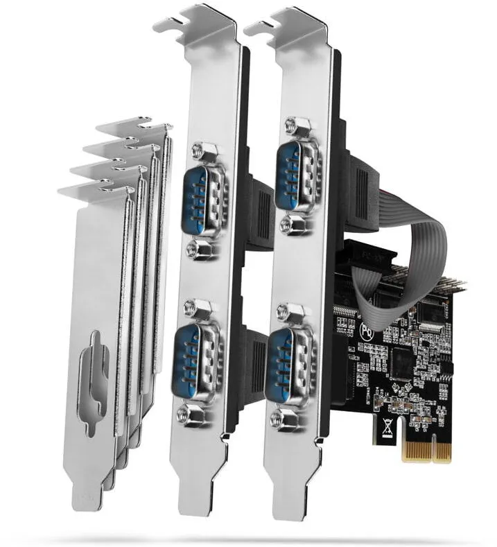 Adaptor AXAGON PCEA-S4N, Adaptor PCI-Express( chip ASIX AX99100) la 4x Serial Port + LP