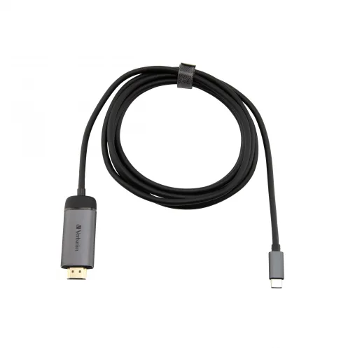 Adaptor VERBATIM 1x USB-C Male - 1x HDMI Male, 1.5 m, negru-gri
