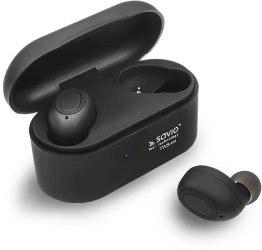 Casti Bluetooth SAVIO TWS-04 Wireless Bluetooth Earphones Black,Graphite