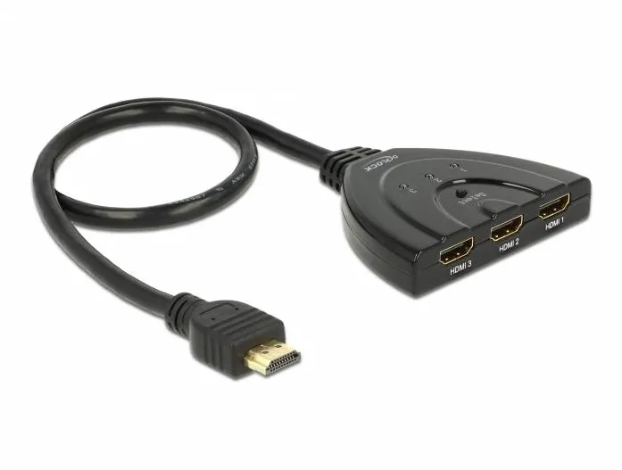Adaptor DELOCK 87619, HDMI 3 - 1 Comutator bidirectional 4k 30 Hz
