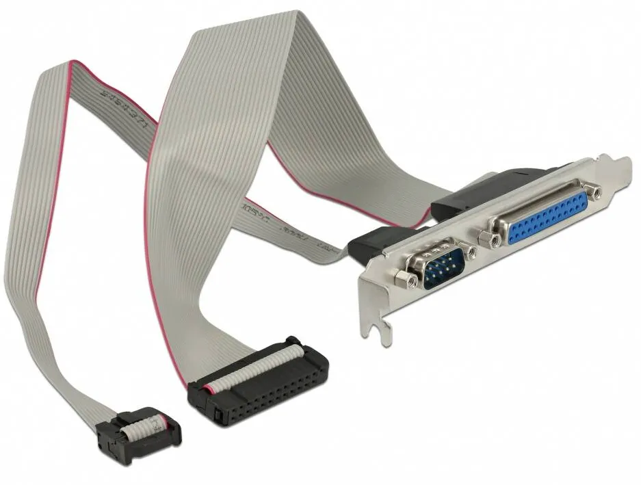 DELOCK 83445, serial / parallel panel - 30 cm