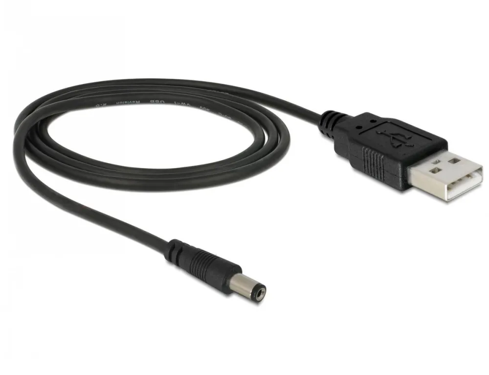 DELOCK 82197, power cable - DC jack 5.4 mm to USB - 1 m