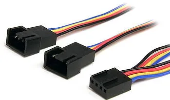 StarTech  12in 4 Pin Fan Power Splitter Cable - F/M - 1ft Fan Y Cable - 1ft 4-pin Fan Splitter Cable (FAN4SPLIT12) - fan power splitter - 4 pin PWM to 4 pin PWM - 31 cm