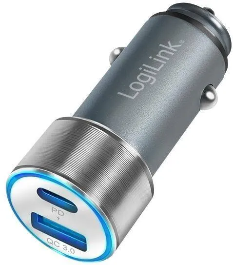 Logilink Car Charger 2-port USB & USB-C