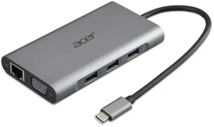 Docking Station Acer 12-In-1 Type-C Adapter - docking station - USB-C - 2 x HDMI, DP - GigE