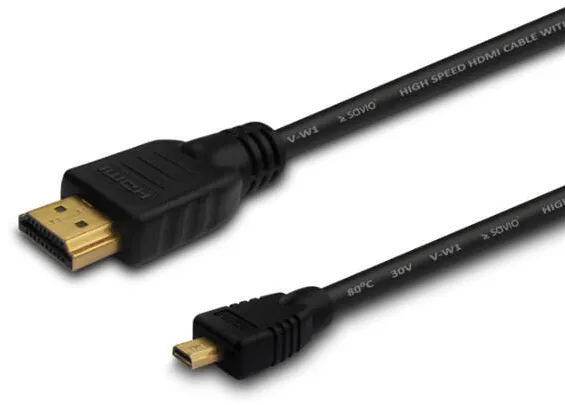 SAVIO CL-39 HDMI cable 1 m HDMI Type A (Standard) HDMI Type D (Micro) Black