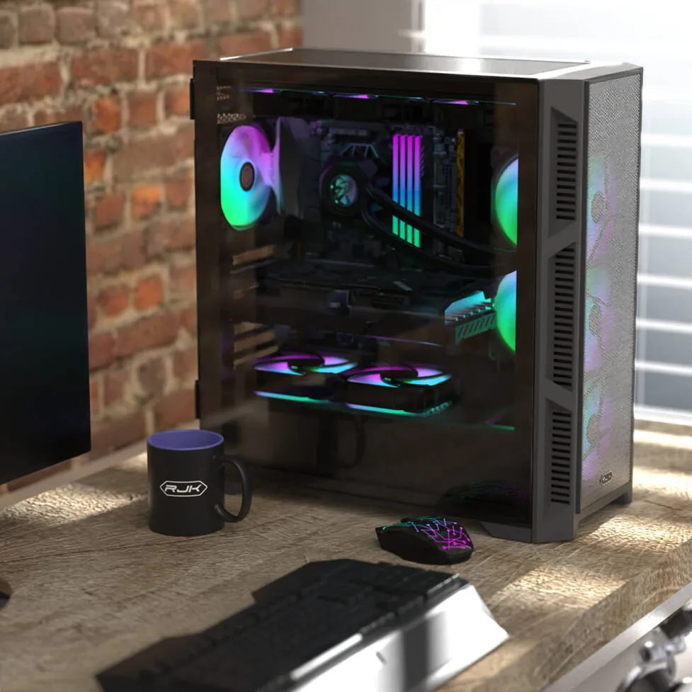 ForIT Sistem Desktop ForIT Gaming, Praslea Gamer, Core i5 14400 2.5GHz, 32GB DDR5 6000MHz, SSD 1TB PCI Express, RTX 4060Ti 16GB GDDR6 128-bit