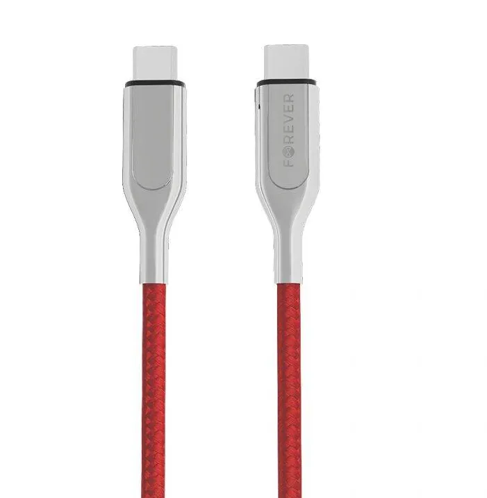 Forever Cablu Core Ultra Fast PD  USB-C - USB-C 1,5 m Rosu 60W
