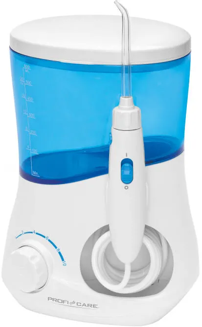 PROFICARE Irigator oral , PC-MD 3005, rezervor 600 ml, 5 trepte de presiune, 3 duze de curatare, timer 2 minute, suport magnetic, usor de utilizat, alb