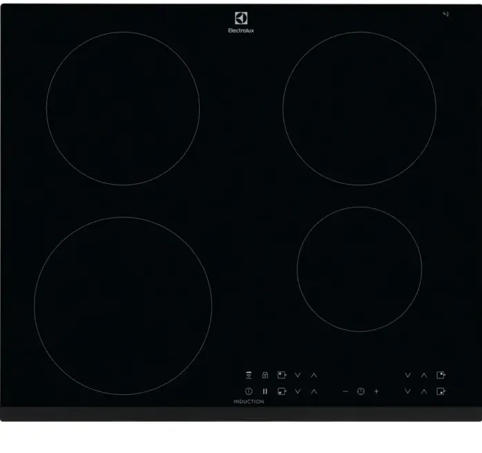 Plita ELECTROLUX incorporabila LIR60430, Inductie, 4 zone de gatit, Touch Control, Timer, 60 cm, Sticla neagra