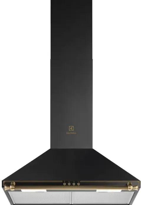 ELECTROLUX Hota decorativa EFC226R, Putere de absorbtie 420 m3/h, 1 motor, Filtre aluminiu lavabil, 60 cm, Negru