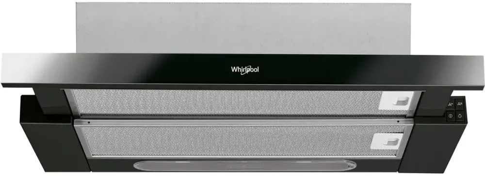 WHIRLPOOL Hota incorporabila telescopica AKR750GK, Putere de absorbtie 304 m3/h, 3 trepte viteza, Timer, Iluminare LED, Filtru carbon, 60 cm, Negru