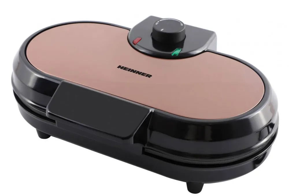 HEINNER Aparat de facut gofre Copper Crown HWF-1000CR, 1000W, Negru/aramiu