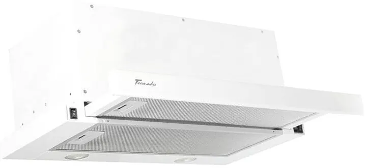Tornado Hota Telescopica Incorporabila Storm 1200 (60), 1 motor, latime 60 cm, 3 viteze, absorbtie 1200 m3/ora, Alb