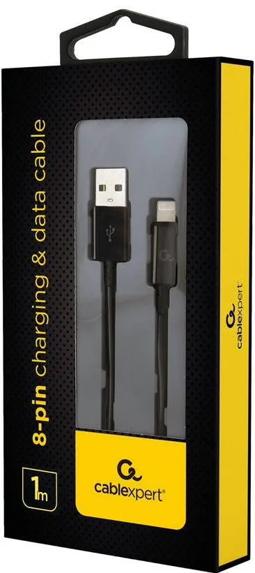 Gembird Cablu Date CC-USB2-AMLM-1M USB A USB B/Lightning Black
