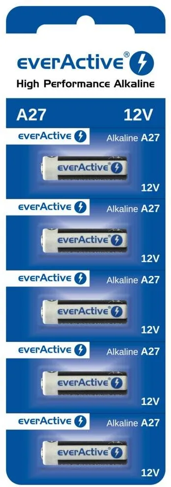 everActive Baterii 5 x alkaline everActive 27A 12V- blister 5 pcs.