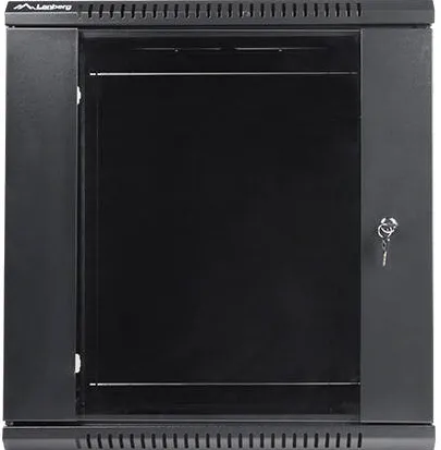 Rack de perete LANBERG WF01-6412-10B 19 inch 12U 600x450 mm negru cu usa de sticla