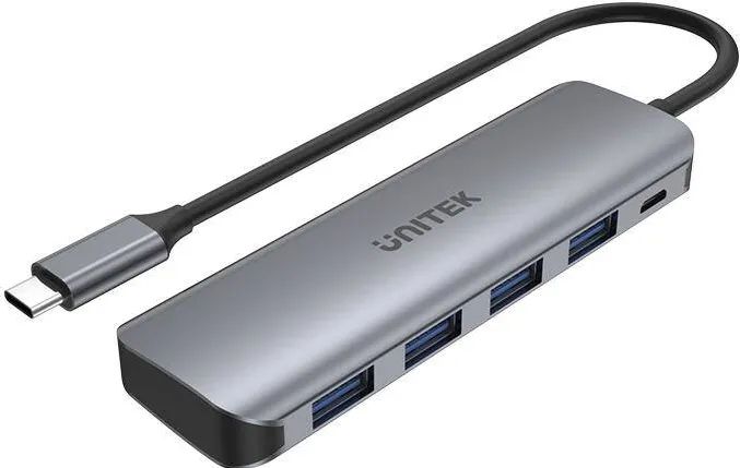 Hub USB Unitek H1107A interface 3.2 Gen 1 (3.1 Gen 1) Type-A 5000 Mbit/s Grey