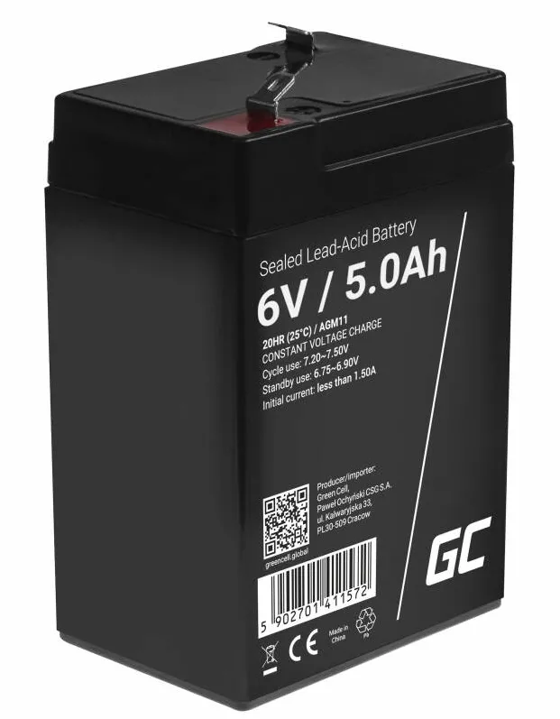 Green Cell AGM11 Baterie UPS Sealed Lead Acid (VRLA) 6 V 5 Ah