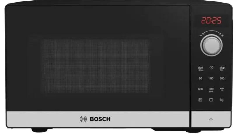 Cuptor cu Microunde BOSCH FEL023MS2, 800W, 20L, Afisaj digital, Sistem hidrolitic, Iluminare LED, Sticla neagra