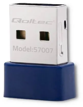 QOLTEC 57007 Wireless Mini Bluetooth USB WiFi Adapter