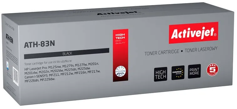 Toner imprimanta ACTIVEJET COMPATIBIL ATH-83N for HP printer; HP 83A CF283A, Canon CRG-737 replacement; Supreme; 1500 pages; black