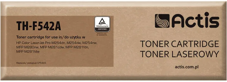 Toner imprimanta ACTIS COMPATIBIL TH-F542A for HP printer; HP 203A CF542A replacement; Standard; 1300 pages; yellow