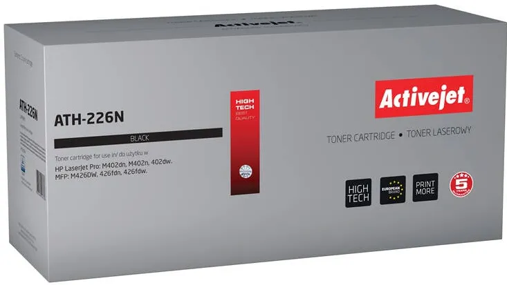 Toner imprimanta ACTIVEJET COMPATIBIL ATH-226N for HP printer; HP 226A CF226A replacement; Supreme; 3100 pages; black