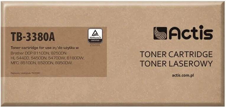 Toner imprimanta ACTIS COMPATIBIL TB-3380A for Brother printer; Brother TN-3380 replacement; Standard; 8000 pages; black