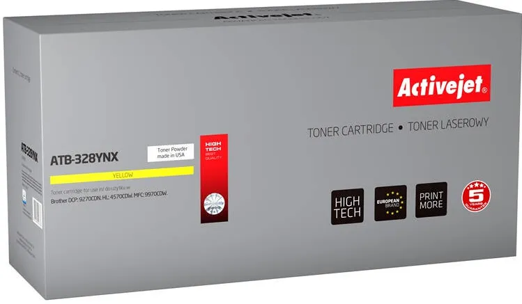 Toner imprimanta ACTIVEJET COMPATIBIL ATB-328YNX for Brother printer; Brother TN-328Y replacement; Supreme; 6000 pages; yellow