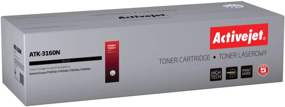Toner imprimanta ACTIVEJET COMPATIBIL ATK-3160N for Kyocera printer; Kyocera TK-3160 replacement; Supreme; 12500 pages; black