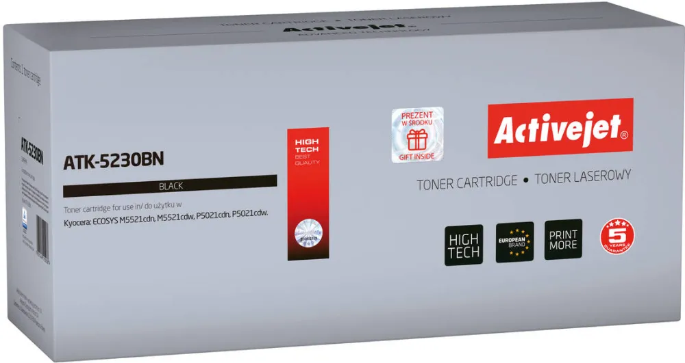Toner imprimanta ACTIVEJET COMPATIBIL ATK-5230BN for Kyocera printer; Kyocera TK-5230K replacement; Supreme; 2600 pages; black