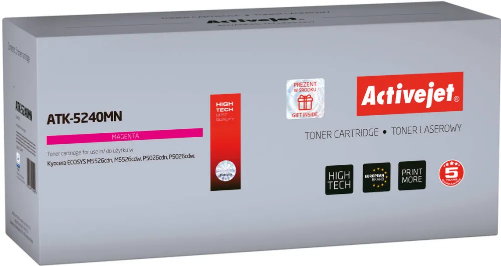 Toner imprimanta ACTIVEJET COMPATIBIL ATK-5240MN for Kyocera printer; Kyocera TK-5240M replacement; Supreme; 3000 pages; magenta