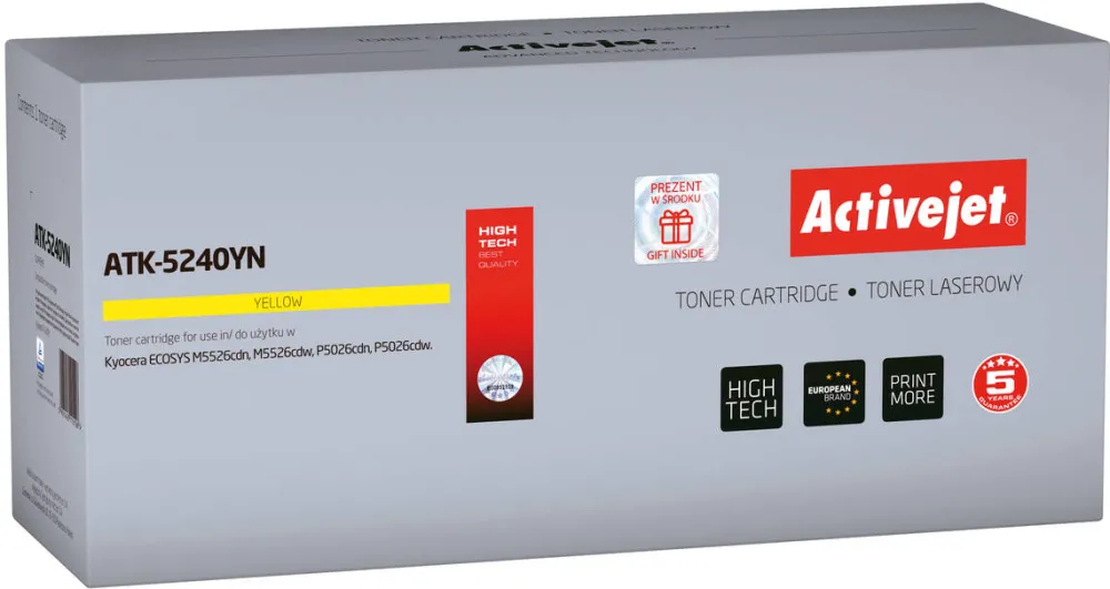 Toner imprimanta ACTIVEJET COMPATIBIL ATK-5240YN for Kyocera printer; Kyocera TK-5240Y replacement; Supreme; 3000 pages; yellow