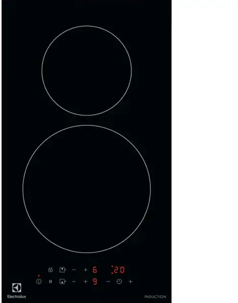 Plita ELECTROLUX incorporabila LIT30230C, Inductie, 2 zone de gatit, Power boost, Control touch, 29 cm, Negru