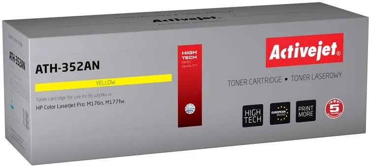 Toner imprimanta ACTIVEJET Compatibil ATH-352AN for HP printer; HP CF352A replacement; Supreme; 1100 pages; yellow