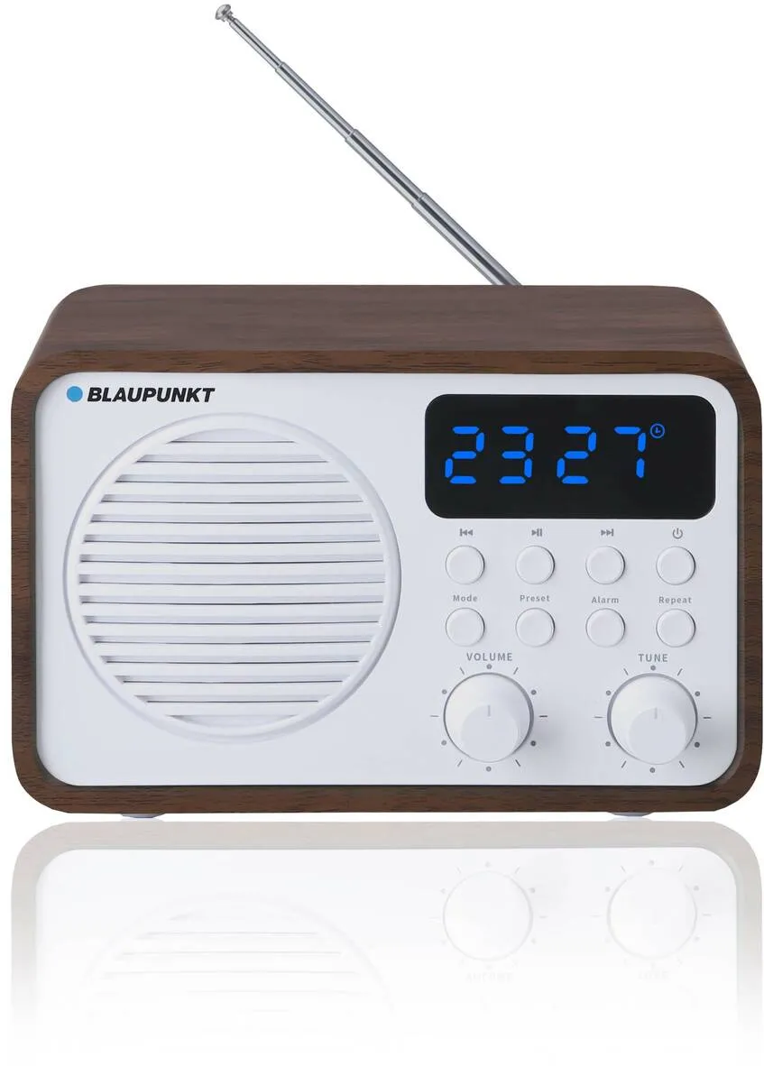 Mini-Sistem Audio Blaupunkt Portable radio with Bluetooth and USB PP7BT, colour: brown wood/white