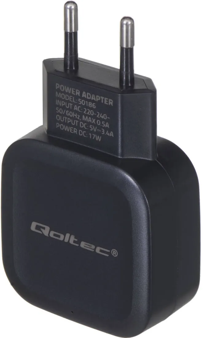 QOLTEC Incarcator Qoltec 17W | 5V | 3.4A | 2xUSB