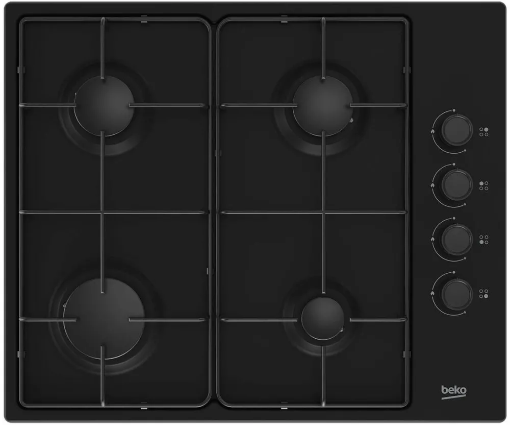 Plita BEKO Gaz, HIBG64120SB, 60 cm, Negru